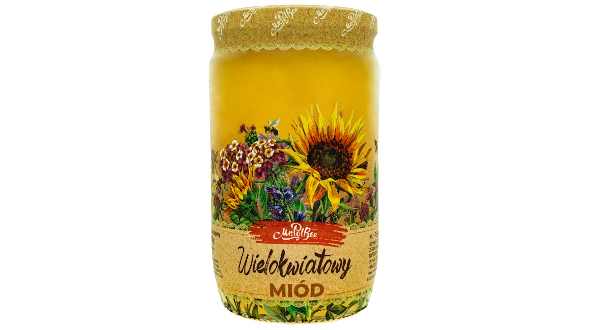 Miód Wielokwiatowy skrystalizowany - Słoik 950 g