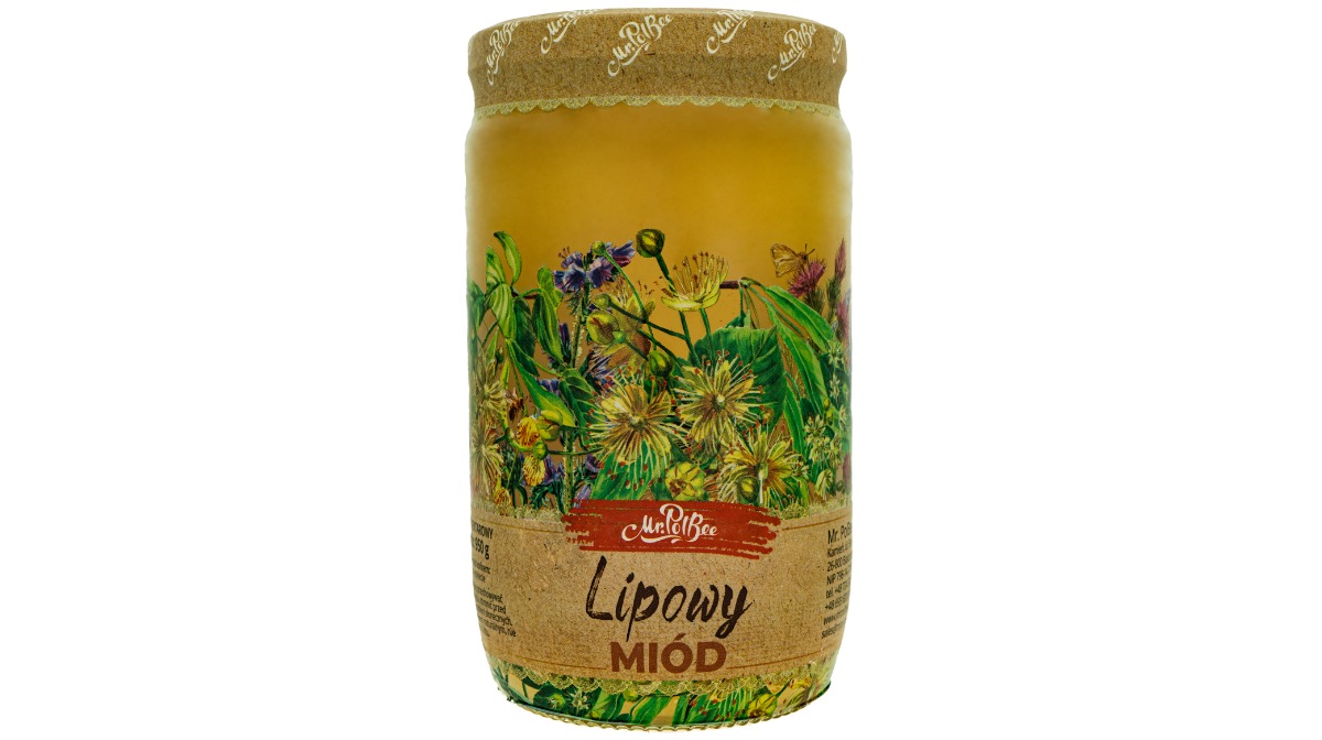 Miód Lipowy skrystalizowany - Słoik 950 g