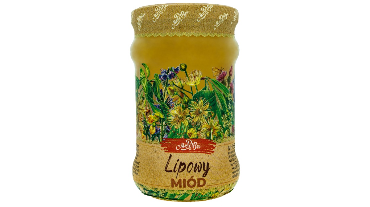 Miód Lipowy skrystalizowany - Słoik 400 g