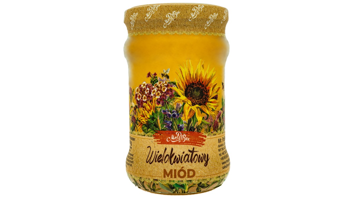 Miód Wielokwiatowy skrystalizowany - Słoik 400 g