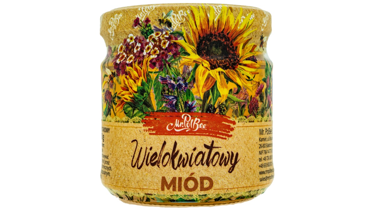 Miód Wielokwiatowy ciemny - Słoik 250 g