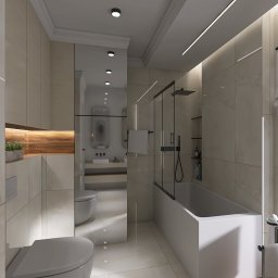 Projekt łazienki w domku jednorodzinnym 2