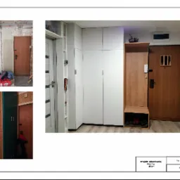 przykład realizacji - wejście do mieszkania. Mieszkanie po wyburzeniu ścian