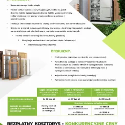 Grafika informacyjna firmy EcoProfit prezentująca zakres usług: montaż kotłów, instalacji, ocieplenia, wentylacji i mikroinstalacji fotowoltaicznych, wraz z informacjami o programach dofinansowania...