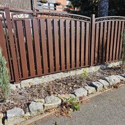 Ogrodzenie sztachetowe metalowe + zdobienia