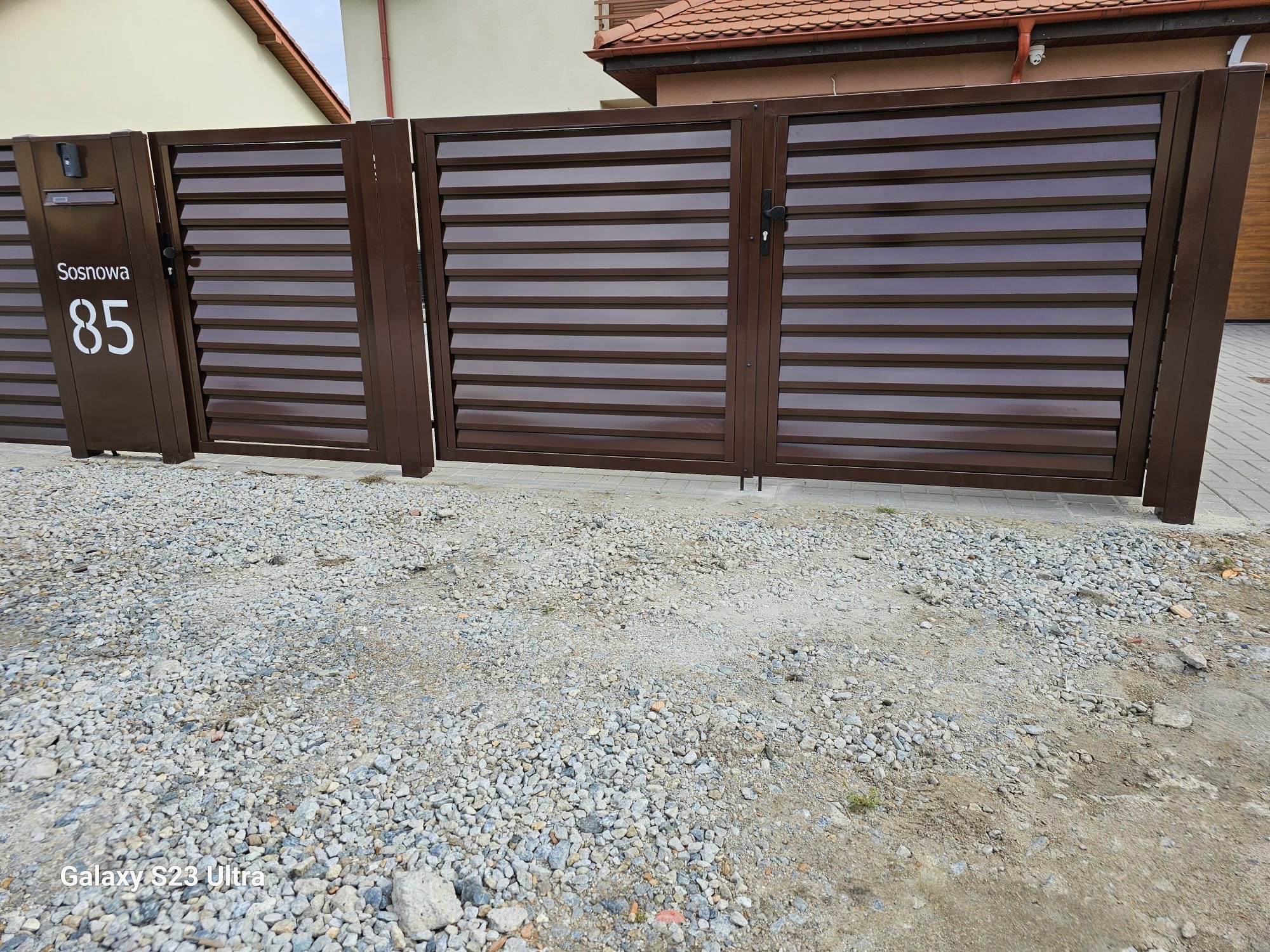 Ogrodzenie wzór żaluzja aluminium