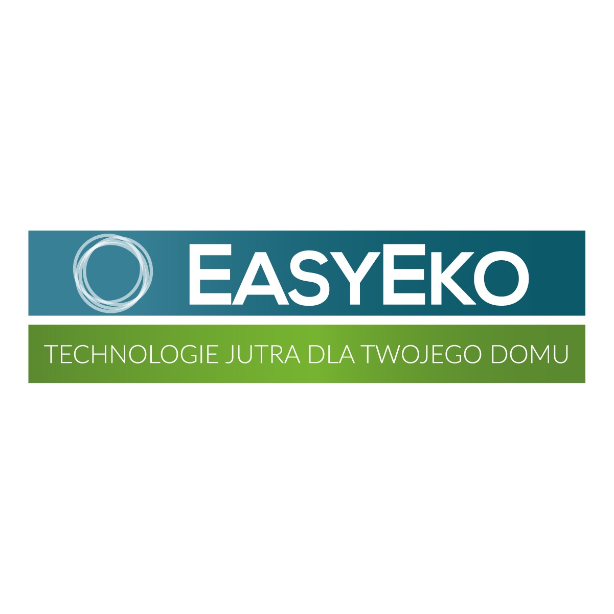Logo firmy EasyEko z hasłem 'Technologie jutra dla Twojego domu' na białym tle.