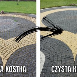 Mycie-dachu.pl - Mycie kostki brukowej porównanie