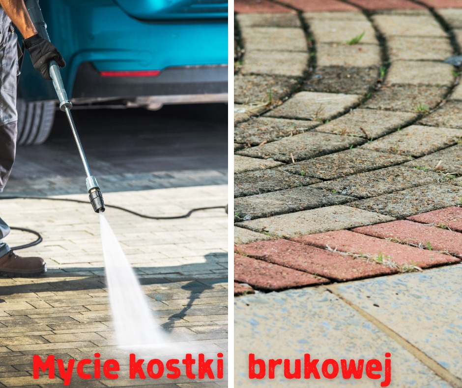 Mycie kostki brukowej