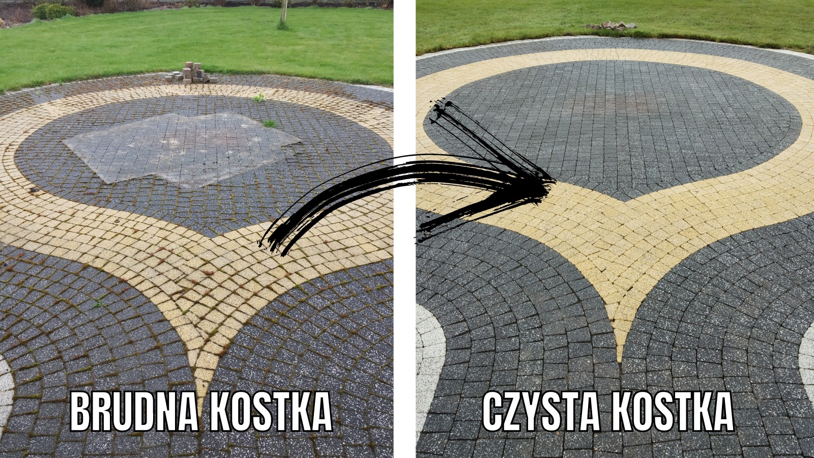 Mycie kostki brukowej porównanie