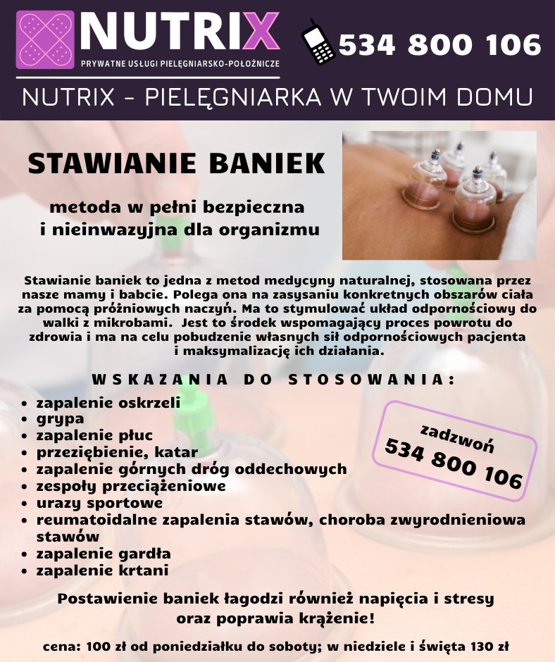 Stawianie baniek bezogniowych.