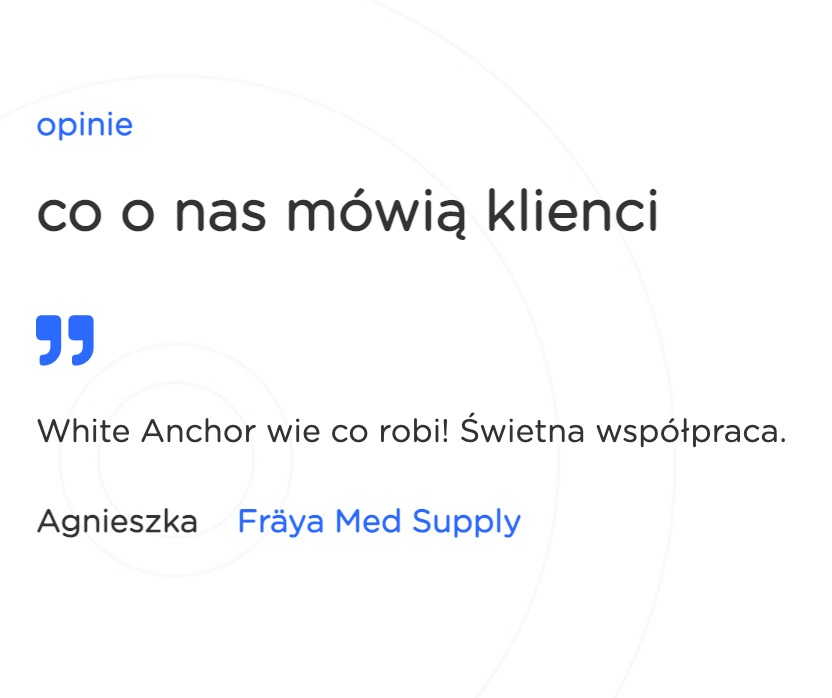 Opinia klienta - Fraya Med Supply