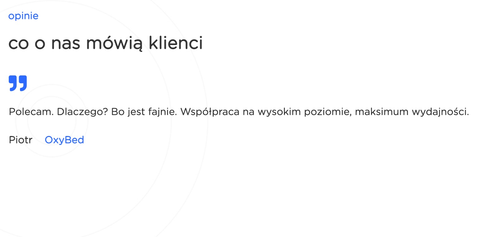 Opinia klienta - OxyBed