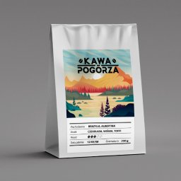 projekt etykiety dla Kawy Pogórza
