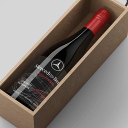 Mercedes Auto Forum 
projekt etykiety na wino z logo firmy