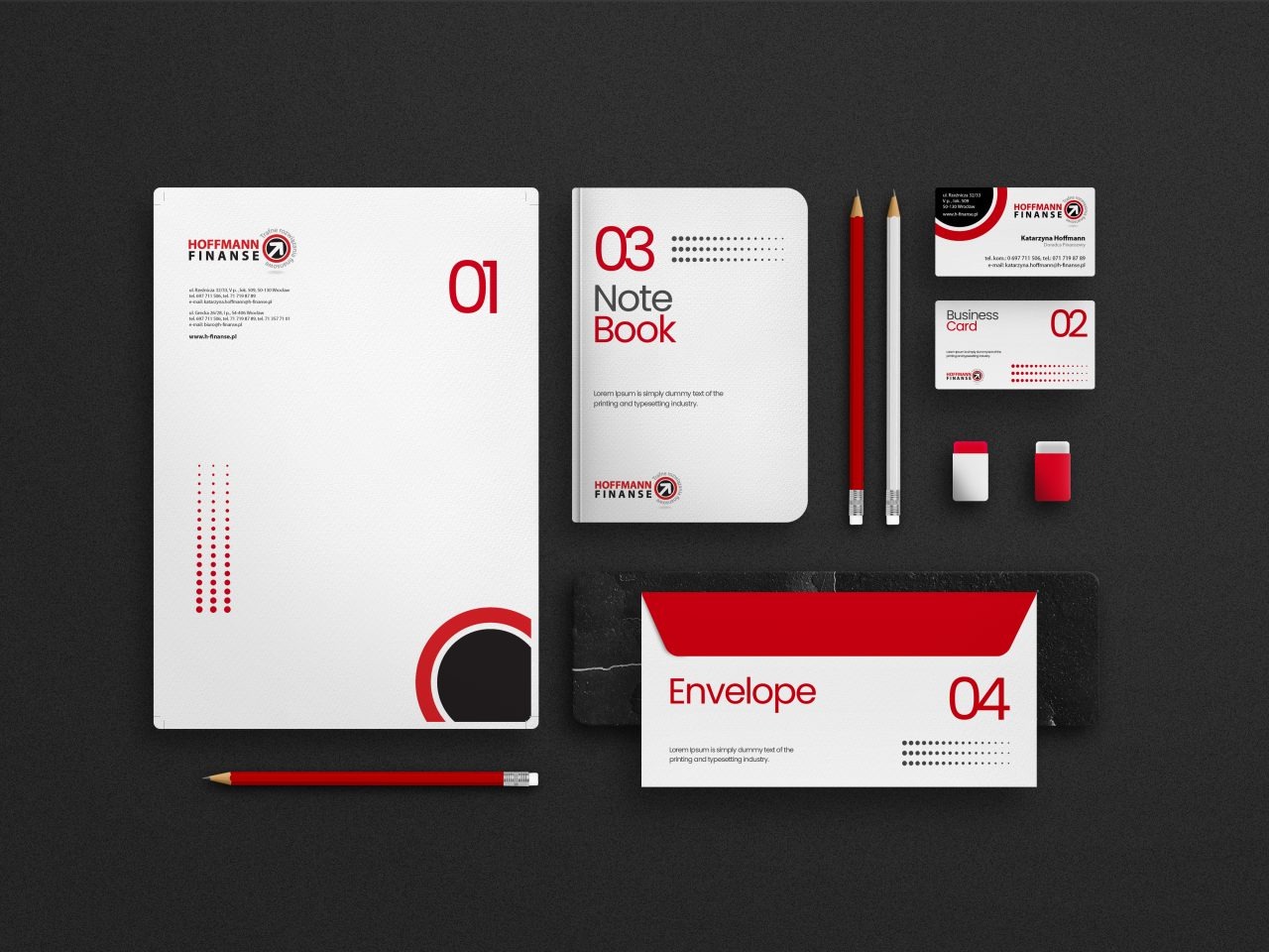 Logo i identyfikacja wizualna dla firmy Hoffman Finanse.