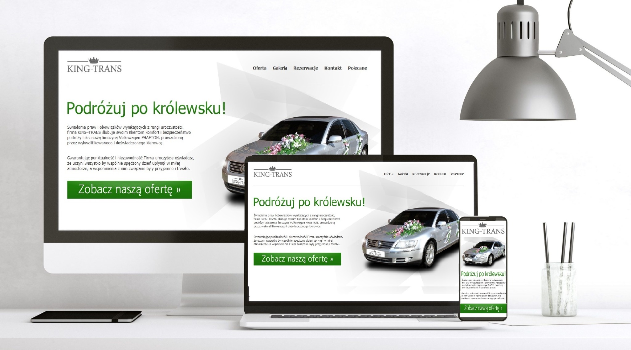 Strona internetowa dla firmy King Trans.