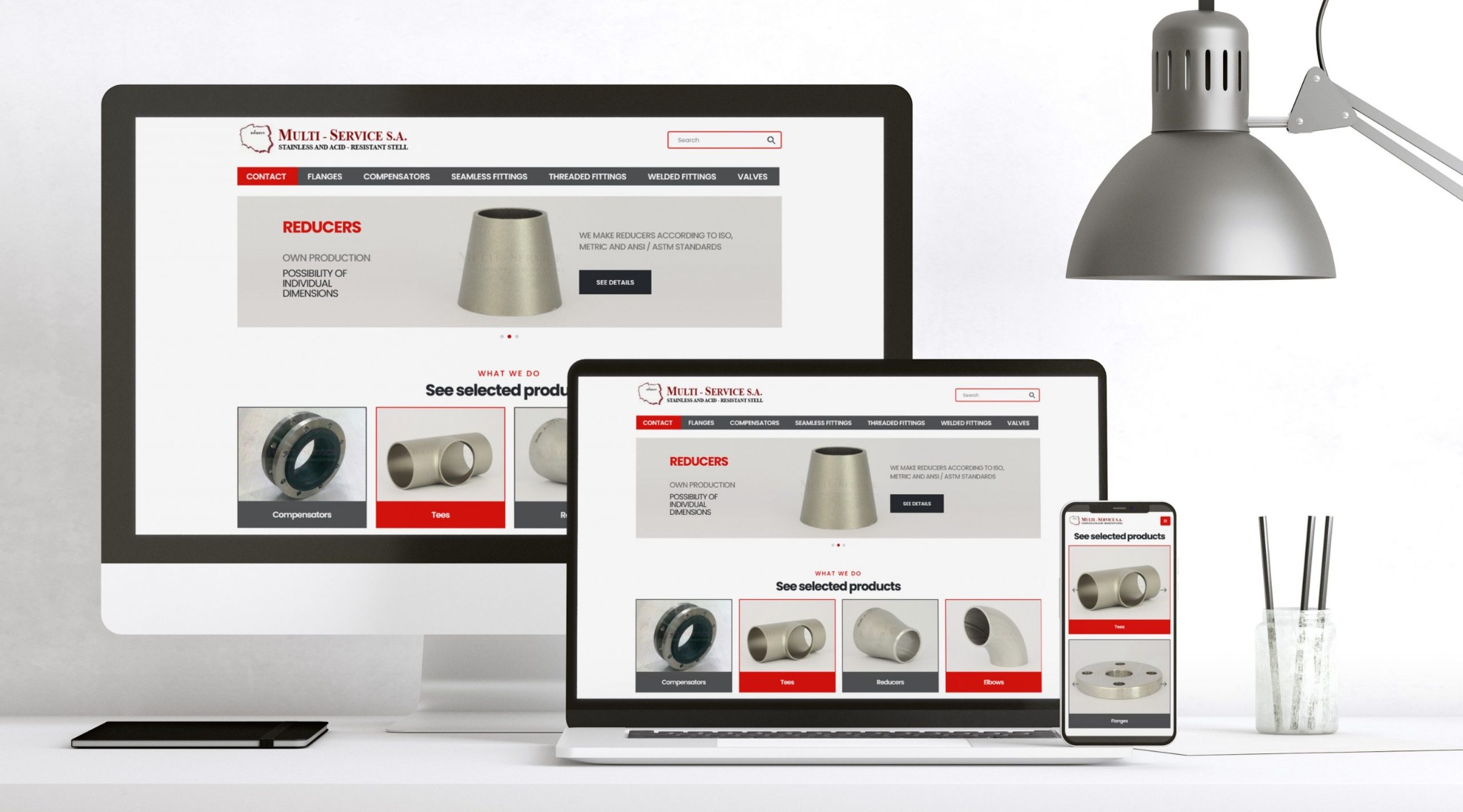 Strona internetowa dla firmy Multiservice.