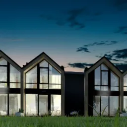 Nadmorskie bliźniaki w nocnej odsłonie.