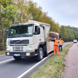 Wzmocnienie poboczy, utwardzenie terenu