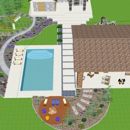 Projekt ogrodu z basenem