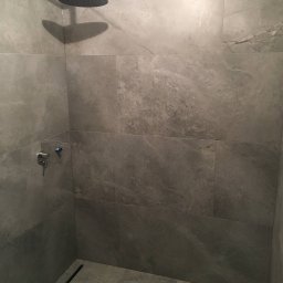 Kompleksowy remont łazienki, płytki 120x60 i 120x120, Wilanów.