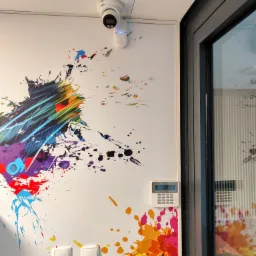 System alarmowy wraz z systemem monitoringu wizyjnego.