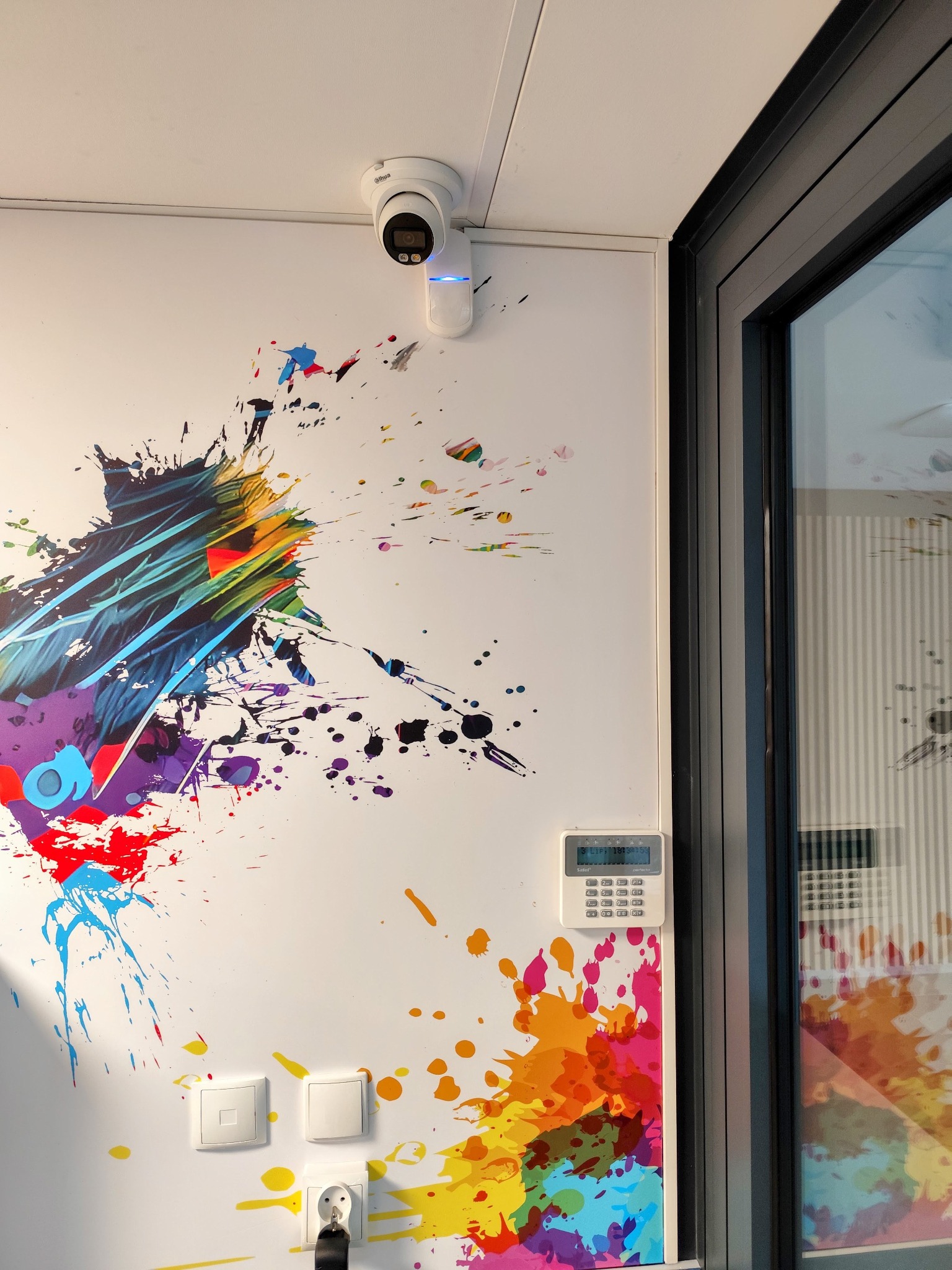 System alarmowy wraz z systemem monitoringu wizyjnego.