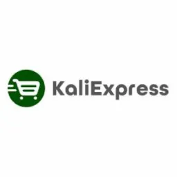 Logo firmy KaliExpress z wózkiem sklepowym w zielonym okręgu, symbolizujące szybkie zakupy online.