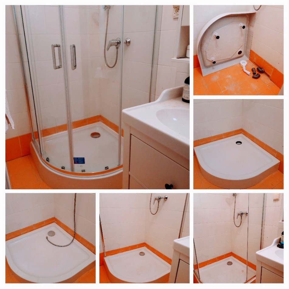 Etapy montażu zestawu kąpielowego.