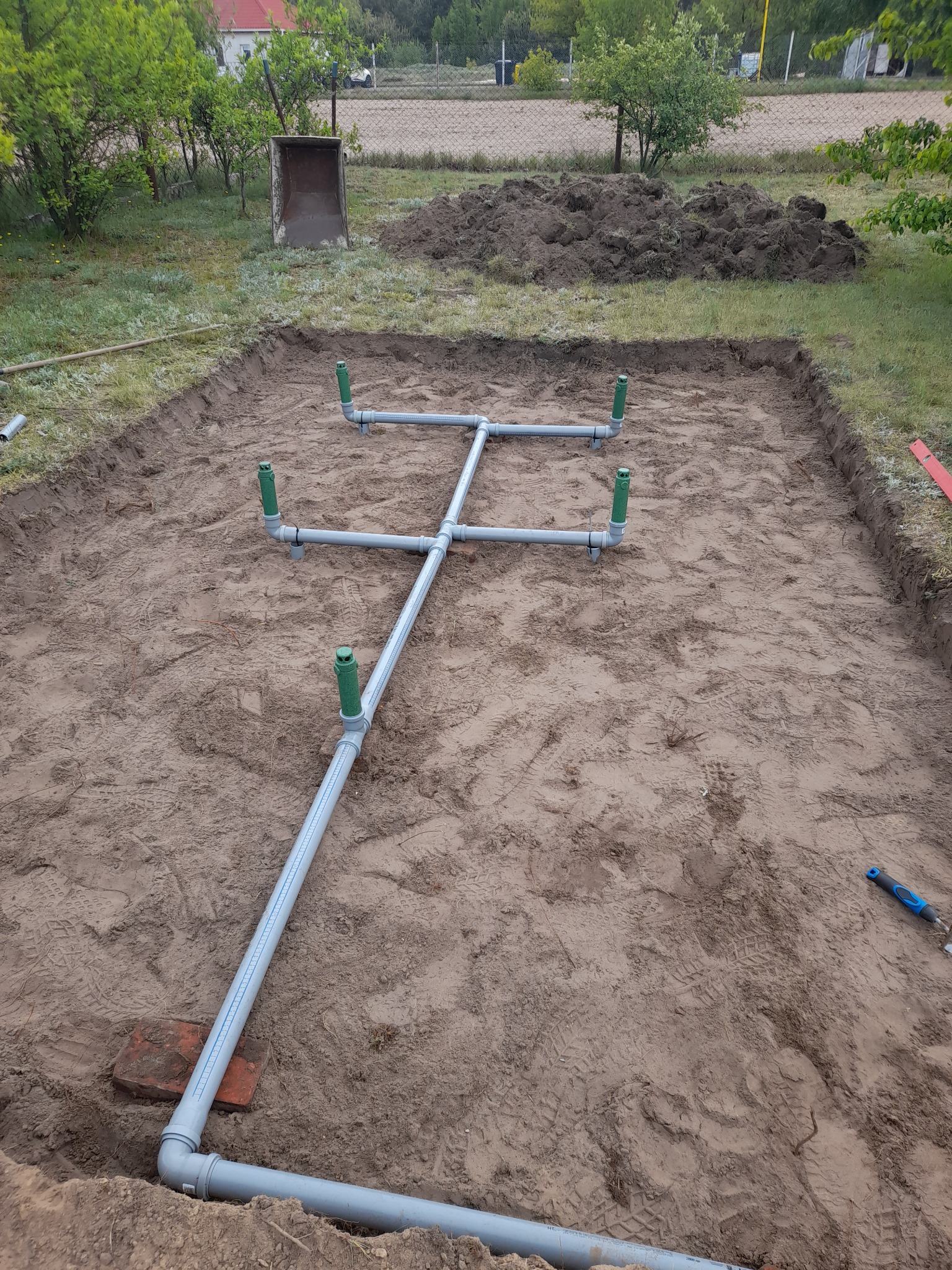 Przygotowanie poletka do rozsączania ścieków oczyszczonych