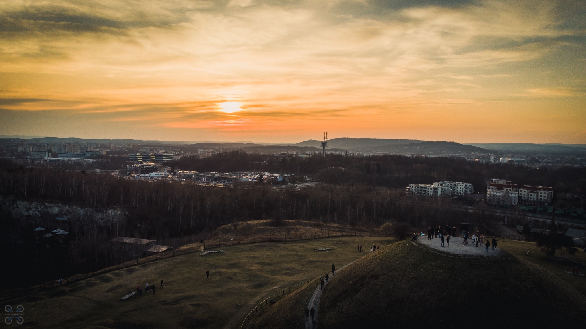 Zachód słońca z Kopca Kraka