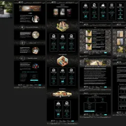 Makieta całego serwisu internetowego dla firmy z sektora porządkowego wykonana w Figmie