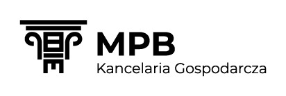 Logo firmy MPB Kancelaria Gospodarcza, stylizowane na kolumnę.