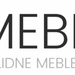 Logo firmy Mebel.pl z pomarańczowym symbolem '1' i napisem 'Solidne meble na wymiar'.