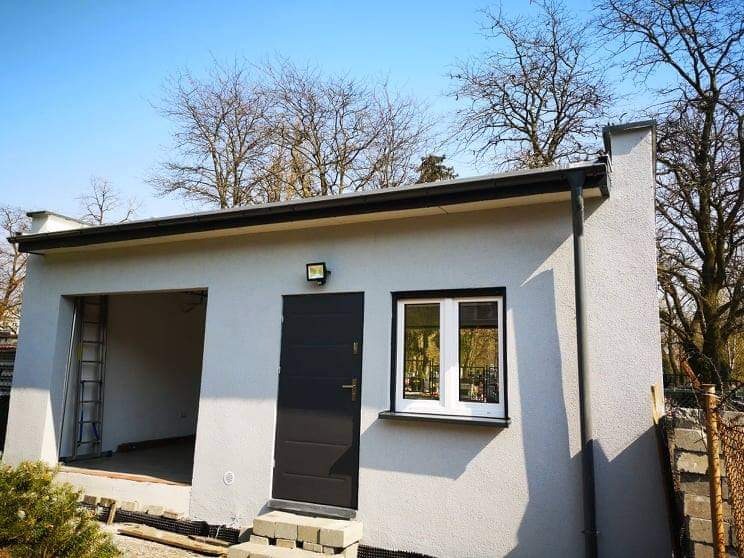 Budowa garażu od podstaw 50m2 Toruń (front )