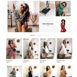 Strona główna sklepu internetowego z odzieżą damską La Nell, prezentująca nową kolekcję i bestsellerowe produkty.