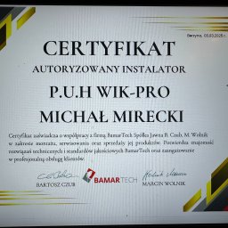 Kolejny certyfikat potwierdzający fachowość i rzetelność wieloletniej współpracy