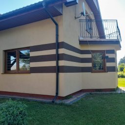 Tynorob - Zdjęcie wykonanej przez nas pracy styropian siatka klej i strukturę +malowanie