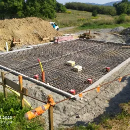 Płyta fundamentowa przed zabetonowaniem, Czaniec 2022