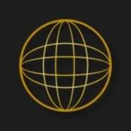 Złota kula ziemska z siatką południków i równoleżników na czarnym tle, symbolizująca globalny zasięg usług.