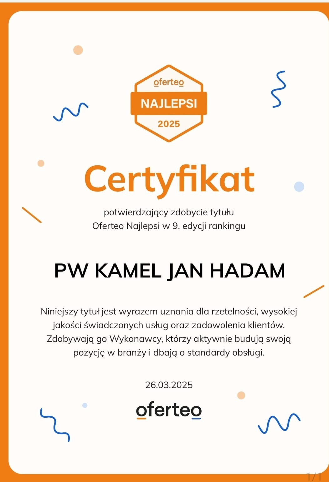 Dziękujemy za zaufanie. Obiecujemy trzymać najwyższe standarty obsugi wszystkich Was. Zapraszmy Was szanowni klieci