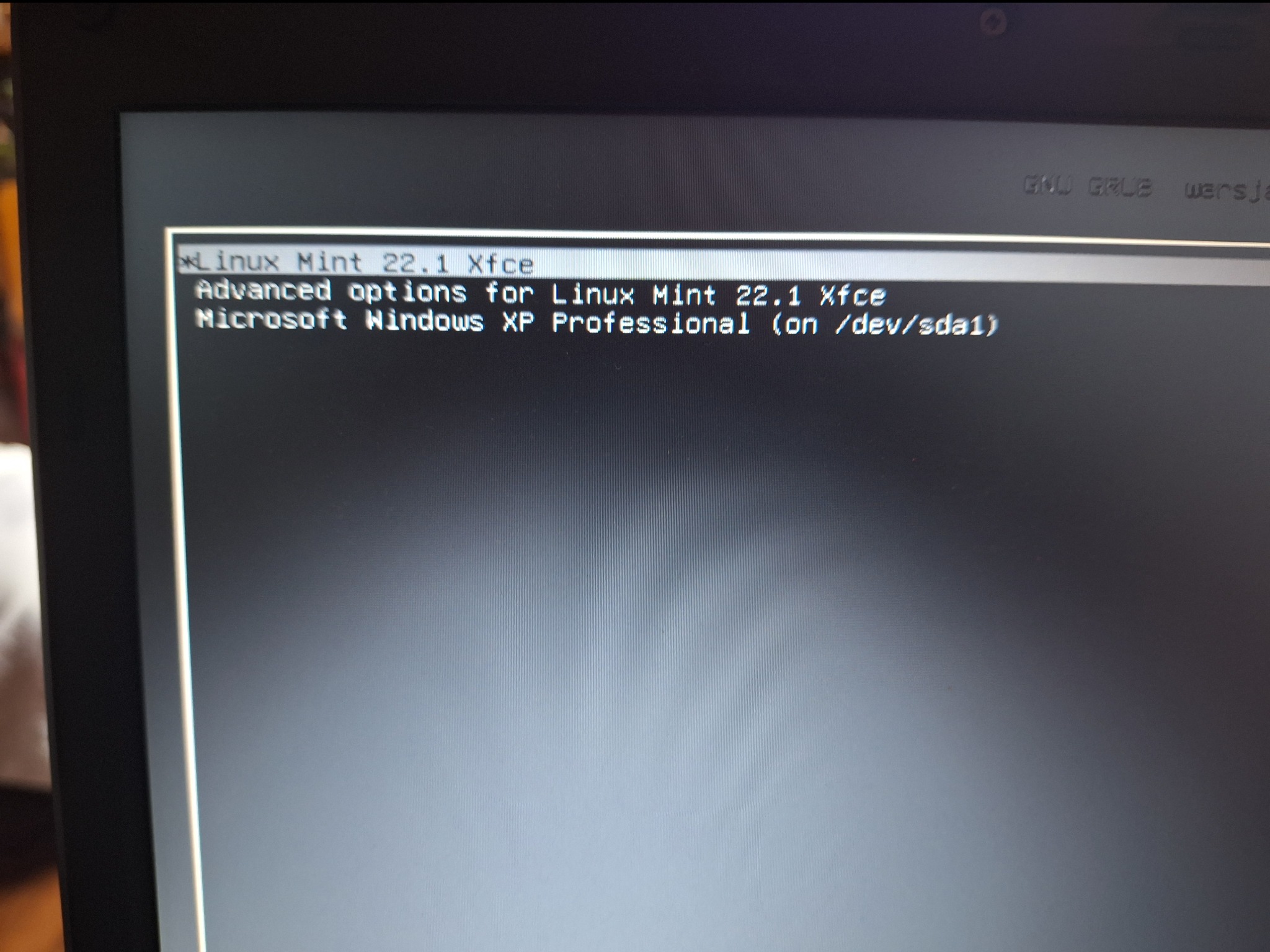 Opja wyboru systemu Linux Windows XP