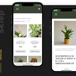 Mobilna wersja sklepu internetowego z roślinami