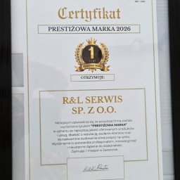 R&L SERWIS SPÓŁKA Z OGRANICZONĄ ODPOWIEDZIALNOŚCIĄ - 