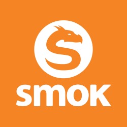 Pomarańczowe logo firmy 'smok' z symbolem smoka wkomponowanym w literę 'S'.