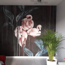 Montaż Fototapety - Różowe Flamingi od firmy WonderWall 🦩🍃🦩🍃🦩🍃
Ponownie odwiedziłem mieszkanie, gdzie w zeszłym roku przykleiłem  przytulną fototapetę 3d w sypialni. Dzisiaj flamingi przykleiłem w salonie 😉🦩🍃