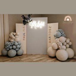 Ścianka Ślubna modułowa z ledonem Miłośc