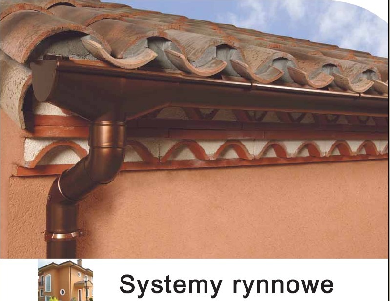 System rynnowy francuskiego producenta Firmy Nicoll. Rynny w rozmiarze 70 mm, 125 mm, 147 mm, 170 mm