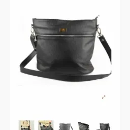 Czarna skórzana torebka damska typu listonoszka z regulowanym paskiem na ramię, prezentowana na białym tle w sklepie internetowym.